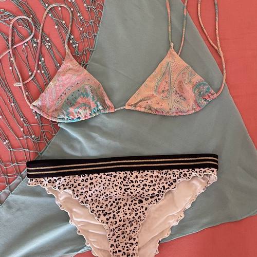 Vintage Miss Naory & H&M Swimwear Set with Sarong Y2K used