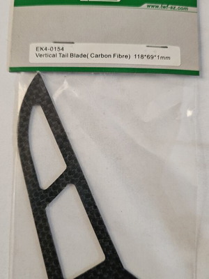 E-Sky EK4-0154 Carbon Fibre Vertical Tail Blade for RC Helicopter like new