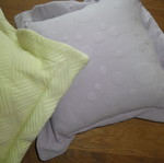 Decorative pillows used, pack of 2, lilac and green 40x40cm