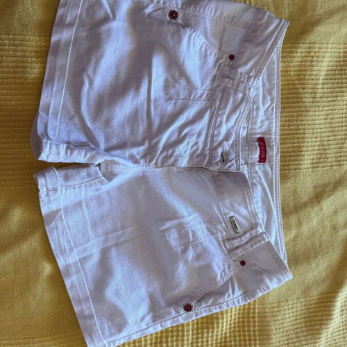 Staff women's jean shorts used, white, size S