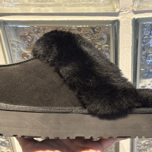 Ugg slippers new black with fur size 39 EU