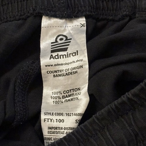 Admiral unisex shorts XXL used, black cotton