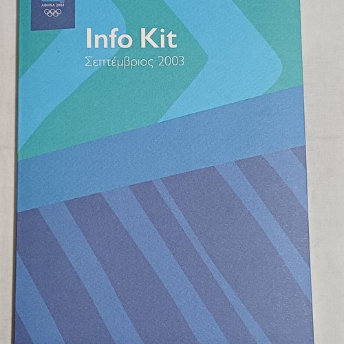 Info Kit September 2003 new, Athens 2004 Olympic Games book and CD