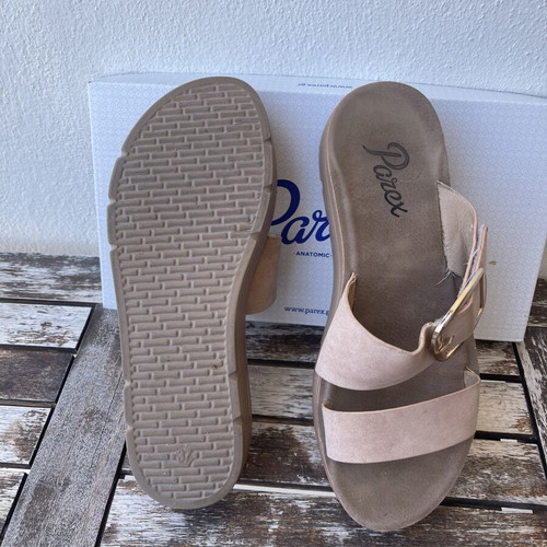 Parex platform sandals used, nude color, size 37