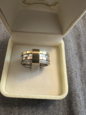Ring handmade, new, size 59, all steel, silver color