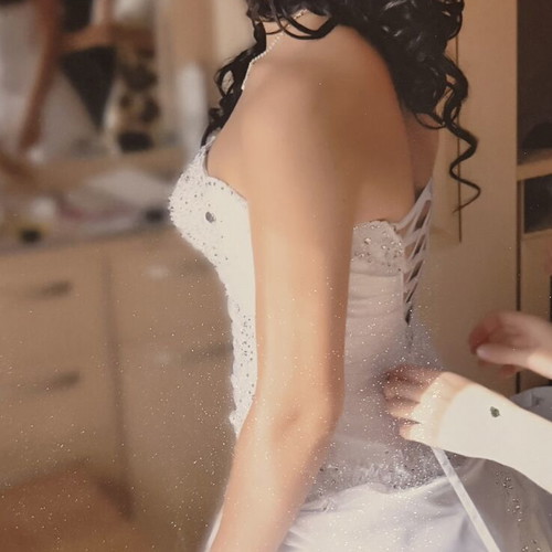 Wedding dress with Swarovski stones like new, size S, white