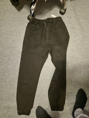 Jeans with elastic waist like new, size S, black