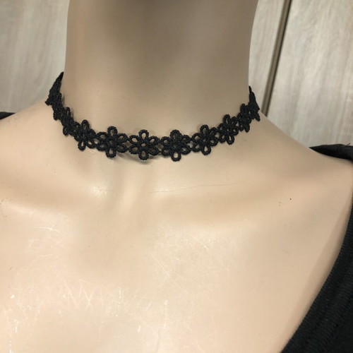 Black choker necklace