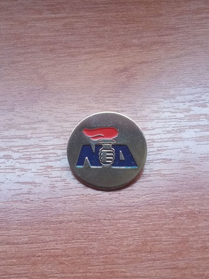 Nea Dimokratia 1980s vintage pin badge used