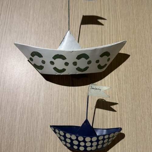 Decorative boats used, set of two