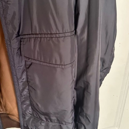 Massimo Dutti men's napa leather jacket new brown XL
