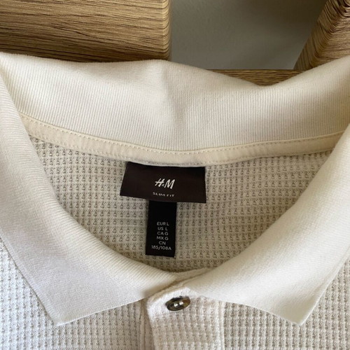 H&M polo shirt like new, beige, size L