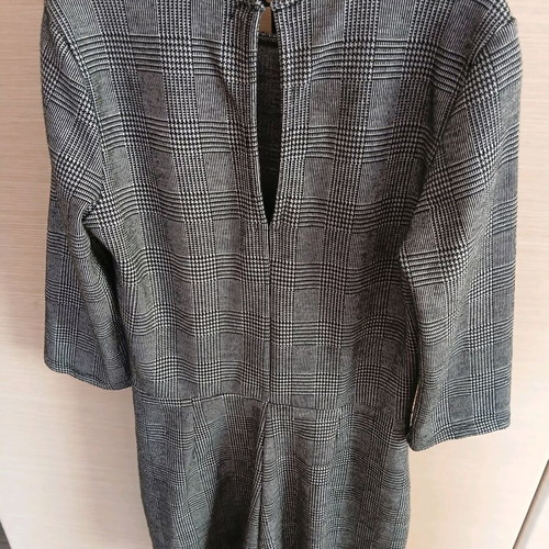 Jumpsuit Bershka with 3/4 sleeves and slim fit like new, black and gray