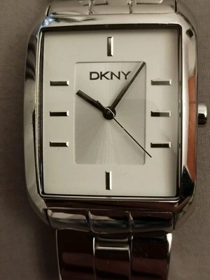 DKNY Men's watch used, silver, with box