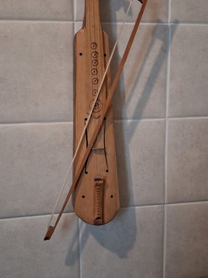 Traditional old Pontian lyra used, handmade wooden