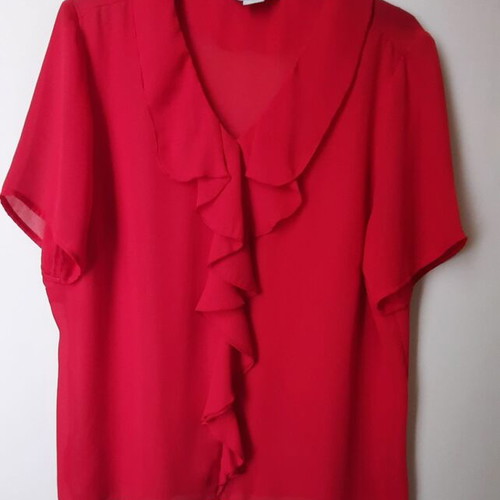 Noni-B tunic red with ruffles size 16 like new