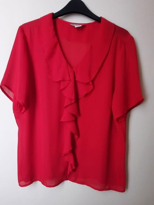 Noni-B tunic red with ruffles size 16 like new