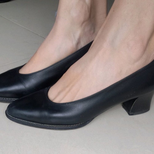 Kalogiou leather pumps used, black, size 38