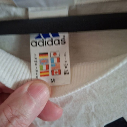 Adidas T-shirt used, white, size M