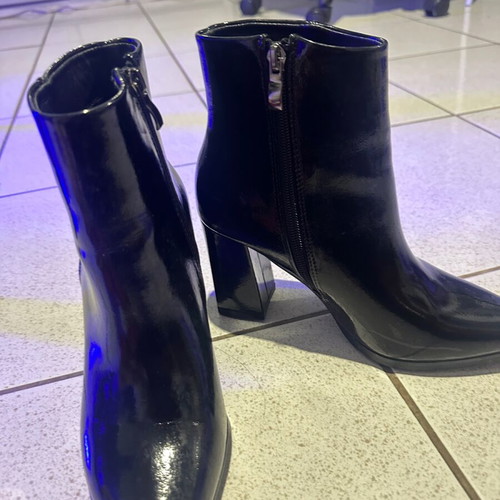 Leather boots black, new, size 36