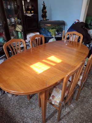 Wooden table large used for kitchen and all uses