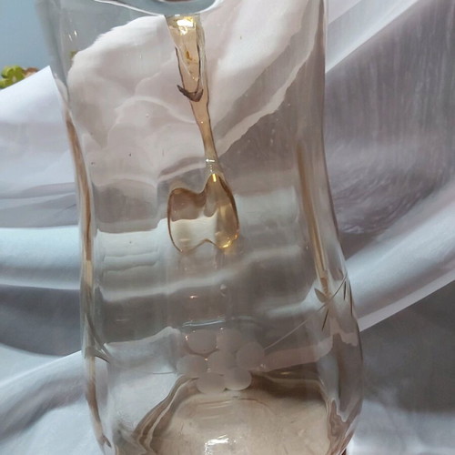 Glass carafe used with fine vintage design