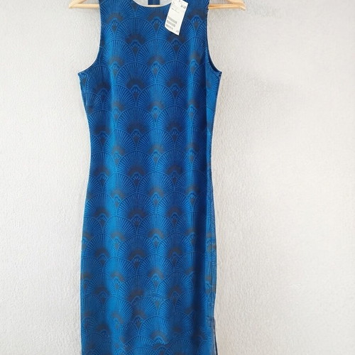 Blue midi dress