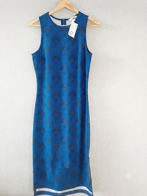 Blue midi dress
