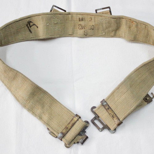 1943 British Army soldier's webbing belt used
