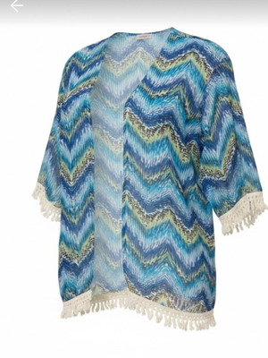 Women's Kimono Exé new, white and blue, one size