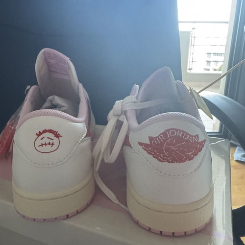 Jordan 1 Low OG SP Travis Scott Sail Tropical Pink sneakers new, EU 45.5