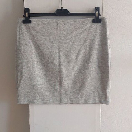 Basic cotton skirt H&M, gray, size Large