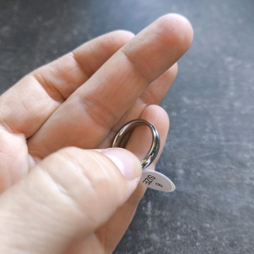 Titanium steel simple couple ring new, size 6
