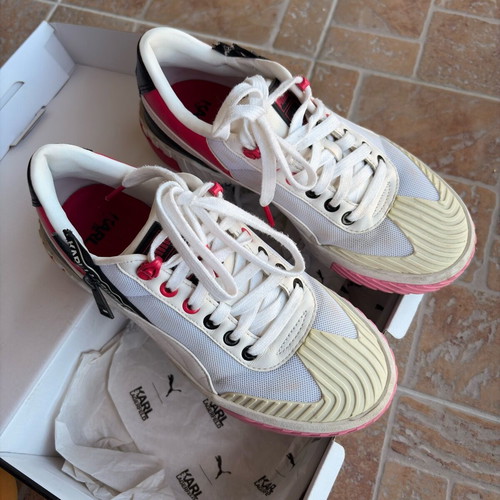 Puma x Karl Lagerfeld athletic shoes used, size 38, white