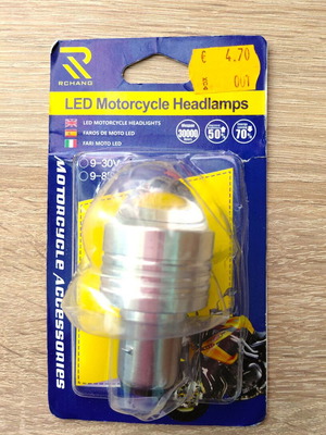 Led bulb for Papaki 12V with thick socket, new, white and red colors