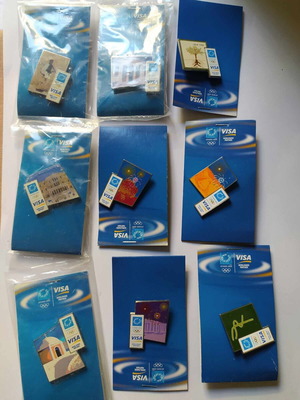 Olympic Games 2004 Visa Sponsor pins, 9 new