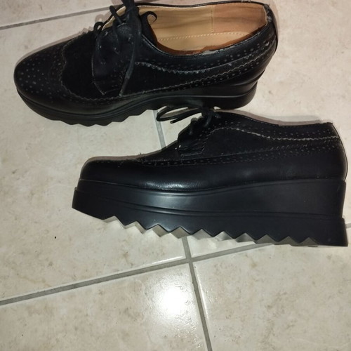 Dexim μαύρα παπούτσια Oxford νούμερο 39 με chunky σόλα