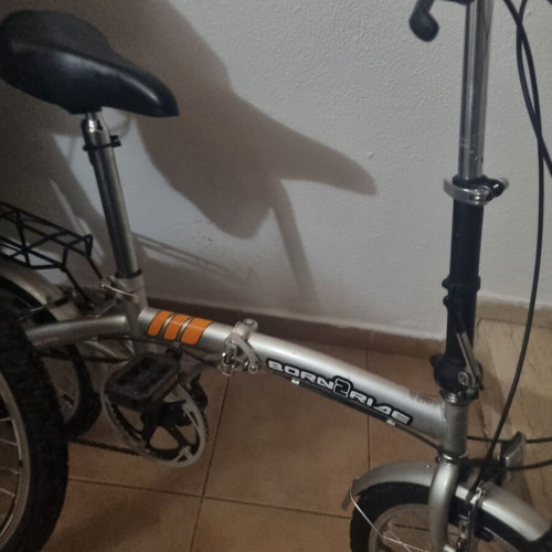 Born2Ride Folding Bicycle 20" with 6 Shimano Speeds like new, silver