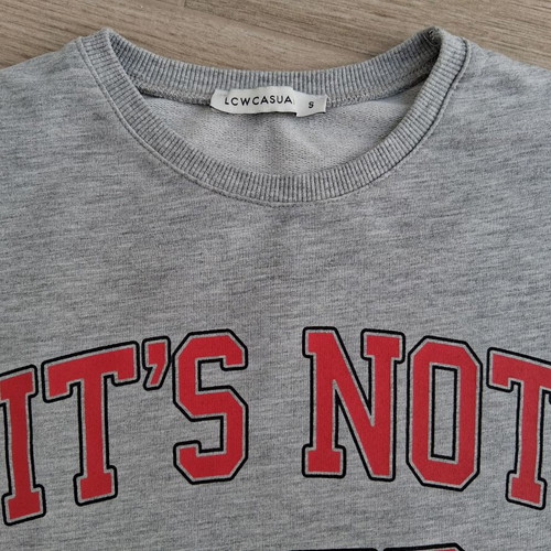 Sweatshirt LC Waikiki used, thin fabric, gray and red, size S