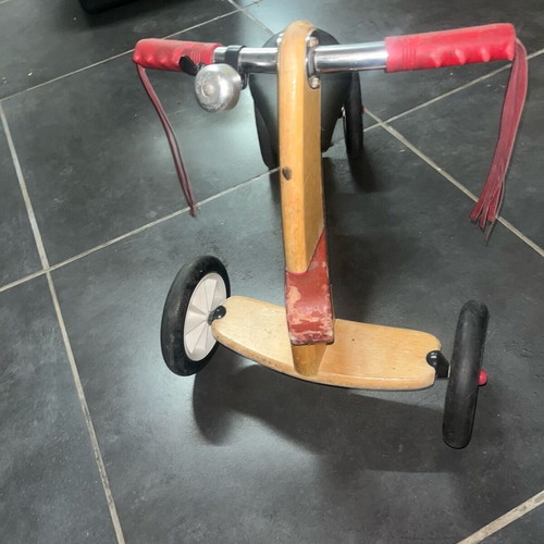 Vintage children's riding car used, collectible balance bike