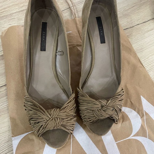 Zara shoes used, size 39, beige