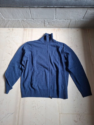 Alan Paine men's wool cardigan like new, blue, XXL