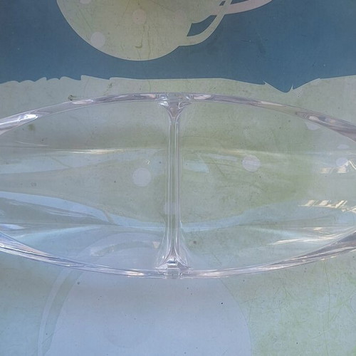 Bohemia Crystal Serving Platter 24% PbO New with Divider