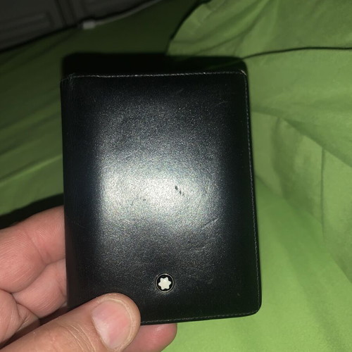 Montblanc cardholder used, authentic, black