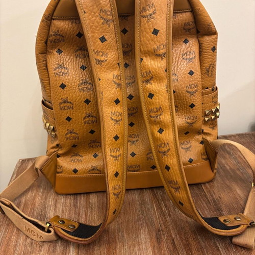 Unisex MCM backpack used, large size, beige