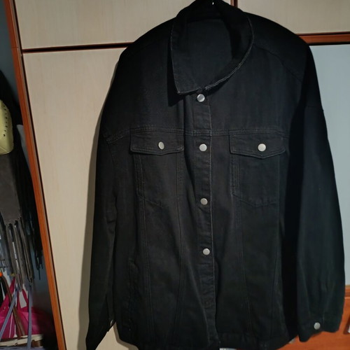 Black denim jacket, plus size