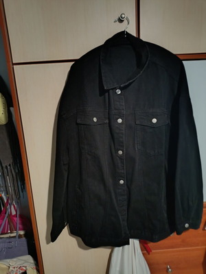 Black denim jacket, plus size