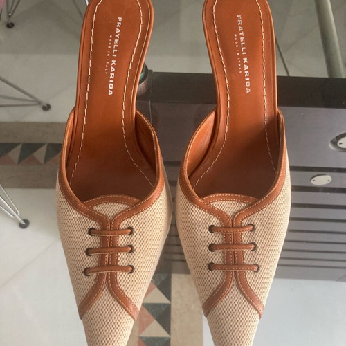 Fratelli Karida mules like new, beige and brown, size 37