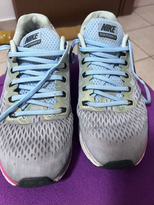 Nike Air Zoom Pegasus 34 used men's athletic shoes size 43 turquoise
