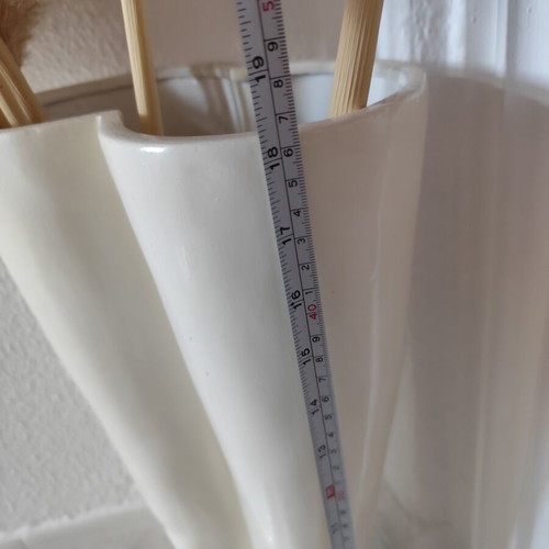 Decorative boots umbrella stand, off-white